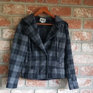 Converse one star  plaid peacoat jacket